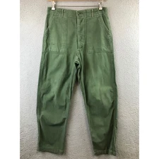Vintage 60s OG-107 Type 1 Military Pants Size 34x33 Green Sateen Trousers