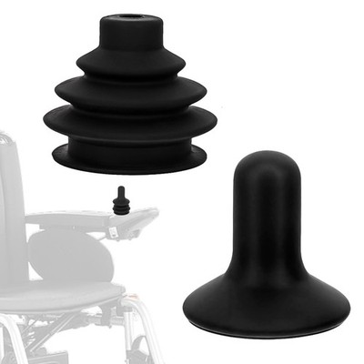 1 Set Controller Knob and Gaiter for Electric Wheelchairs, Universal Black 
