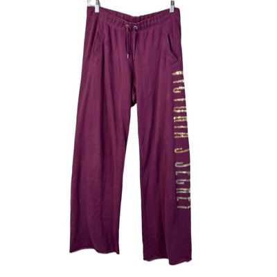 Victoria's Secret Maroon & Gold Pant. Size Medium. Bling. Good Cond. Medium.