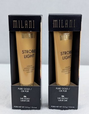 2x MILANI Strobelight Liquid Highlighter 06, 24K Glow 13.5g/12.4ml NEW