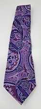 Bijoux Terner Purple Paisley Handmade Tie 100...