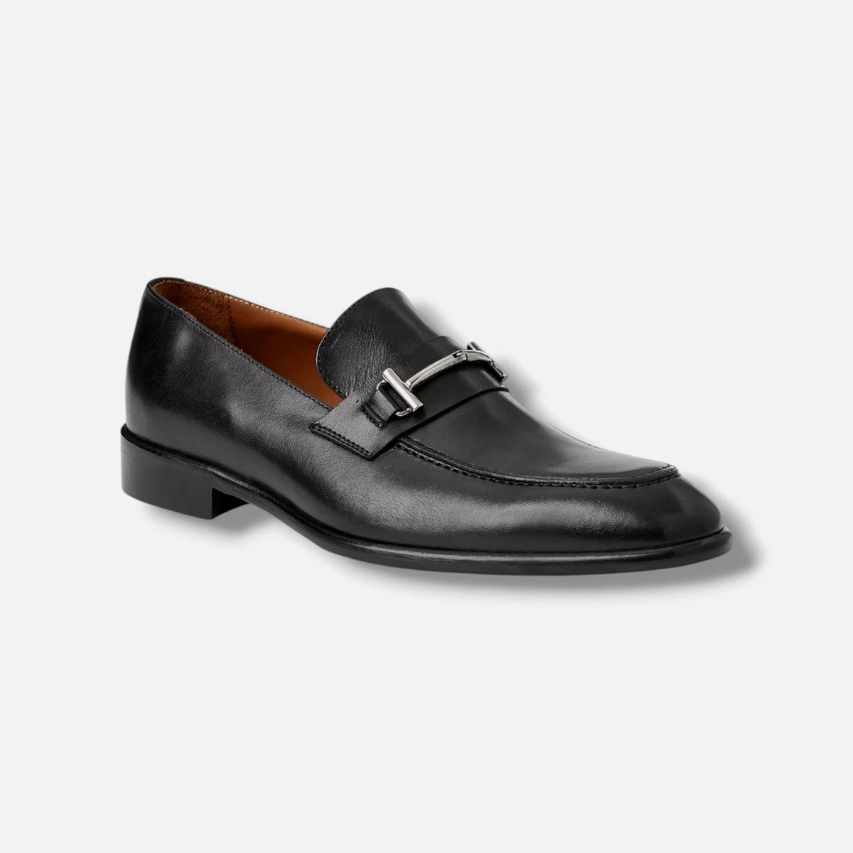 Bonfiglioli Black man Leather Loafer Slip On Shoe Men Sz 8.5 made In Italy Ronny Black Calf Leather Men main image 2