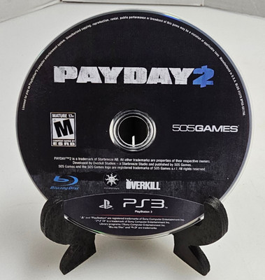 Sony Playstation 3 PS3 Payday 2 Disc Cleaned & Tested