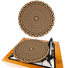 Cork Turntable Mat/3mm Thick for Better Sound Support on 11.8 Inches Vinyl LP...