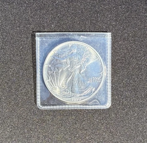 1990 Walking Liberty American Eagle 1oz .999 Fine Silver $1 Dollar USA