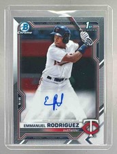 Emmanuel Rodriguez 2021 Bowman Chrome #CPA-ERO 1st Prospect RC Auto