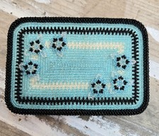 Vintage Native American Seed Bead Belt Buckle...