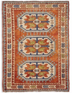Handmade Hand Knotted Vintage Oriental Kurdi Wool Area Rug 6 x 4 Ft