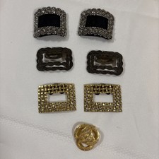 Vintage Tip Toes Musi Shoe Buckles 3 Sets