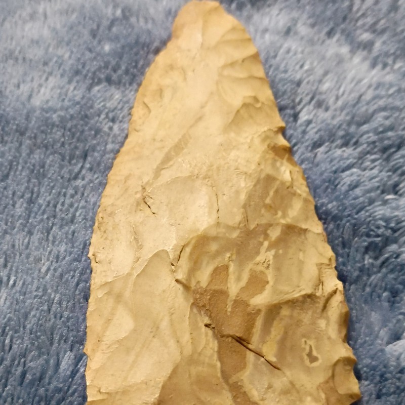 Stone Spear Head Blade Collectible Beige Brown Stone Artifact Display Piece