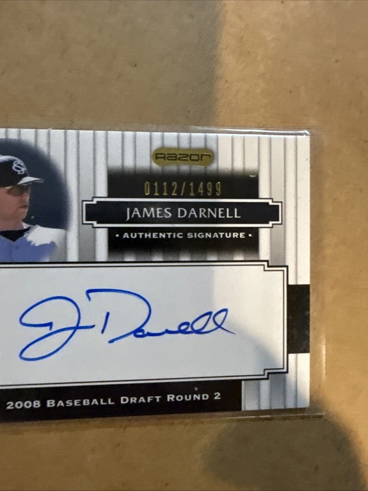 James Darnell: 2008 Razor Signature Series Autograph #168 #112/1499 SD Padres - Image 2 of 4
