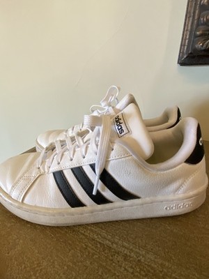 Adidas Womens Sneaker Grand Court Classic Cloud Foam White Black SZ 8