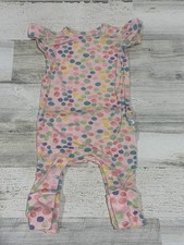 Bamboo Posh Peanut Ruffle Romper - Girls Size 0-3m - Very Good Used Condition