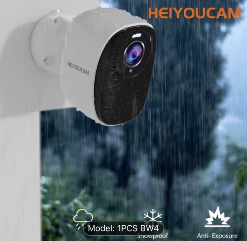 Heiyoucam Outdoor Wireless Solar Security Camera Home Battery WiFi CCTV ...