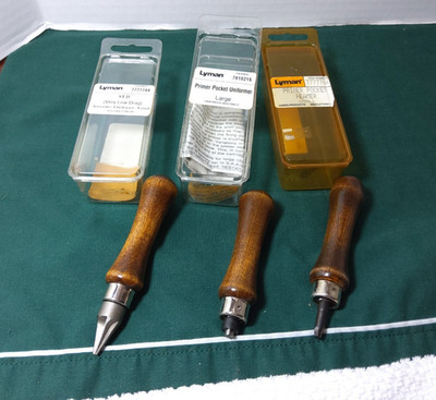 3 Lyman Reloading Tool Lot- 7810215, 7777789, 7777784