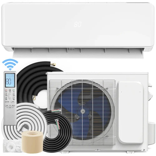 9/12/18/24K BTU 20SEER2 Mini Split AC/Heat Pump, 115/230V Inverter, Complete Kit