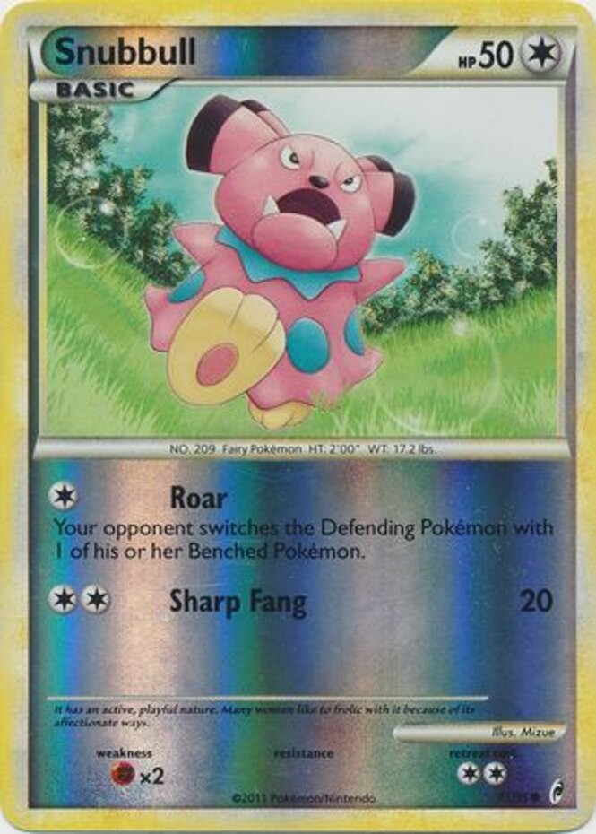 Snubbull - 71/95 - Common - Reverse Holo DMG, English Pokemon Call of Legends