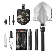 Uimoso Survival Shovel 11 in 1 Camping Shovel Folding Multitool Portable Compact