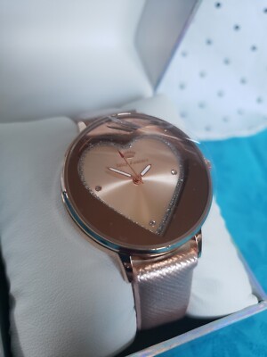 New Womens Juicy Couture Black Label Rose Gold Heart Leather  display picture 3