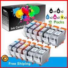 12 Pack PGI5 CLI8 Ink Cartridge for Canon PIXMA iX4000 iX5000 MP500 MP510