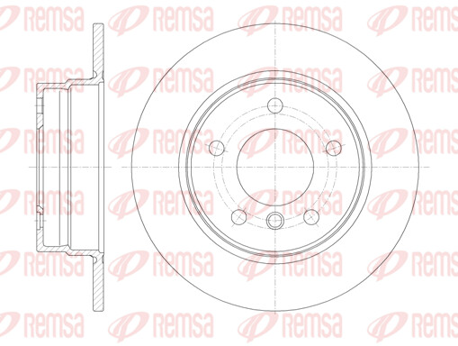 Remsa 2X Bremsscheibe Hinten Ø280 Mm Voll FüR BMW 1Er E87 116I 116D E81-image