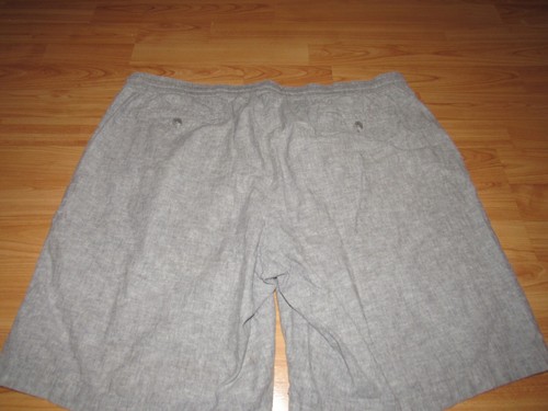 NORDSTROM Men's XL Taupe Gray Drawstring Shorts Linen Blend SLIM Fit - Picture 4 of 5