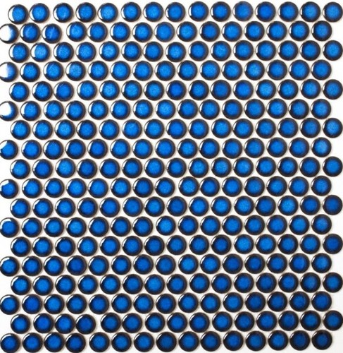 Carreaux Mur En Céramique Brillants À Mini-Doigts Bleu Cobalt