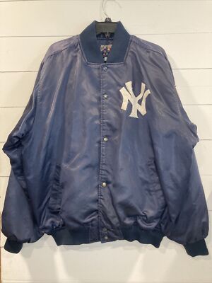 Vintage New York Yankees Cooperstown Majestic Satin Bomber Jacket