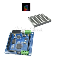 8x8 Matrix RGB Full Color Dot Driver Shield + Common Anode LED Display Module-