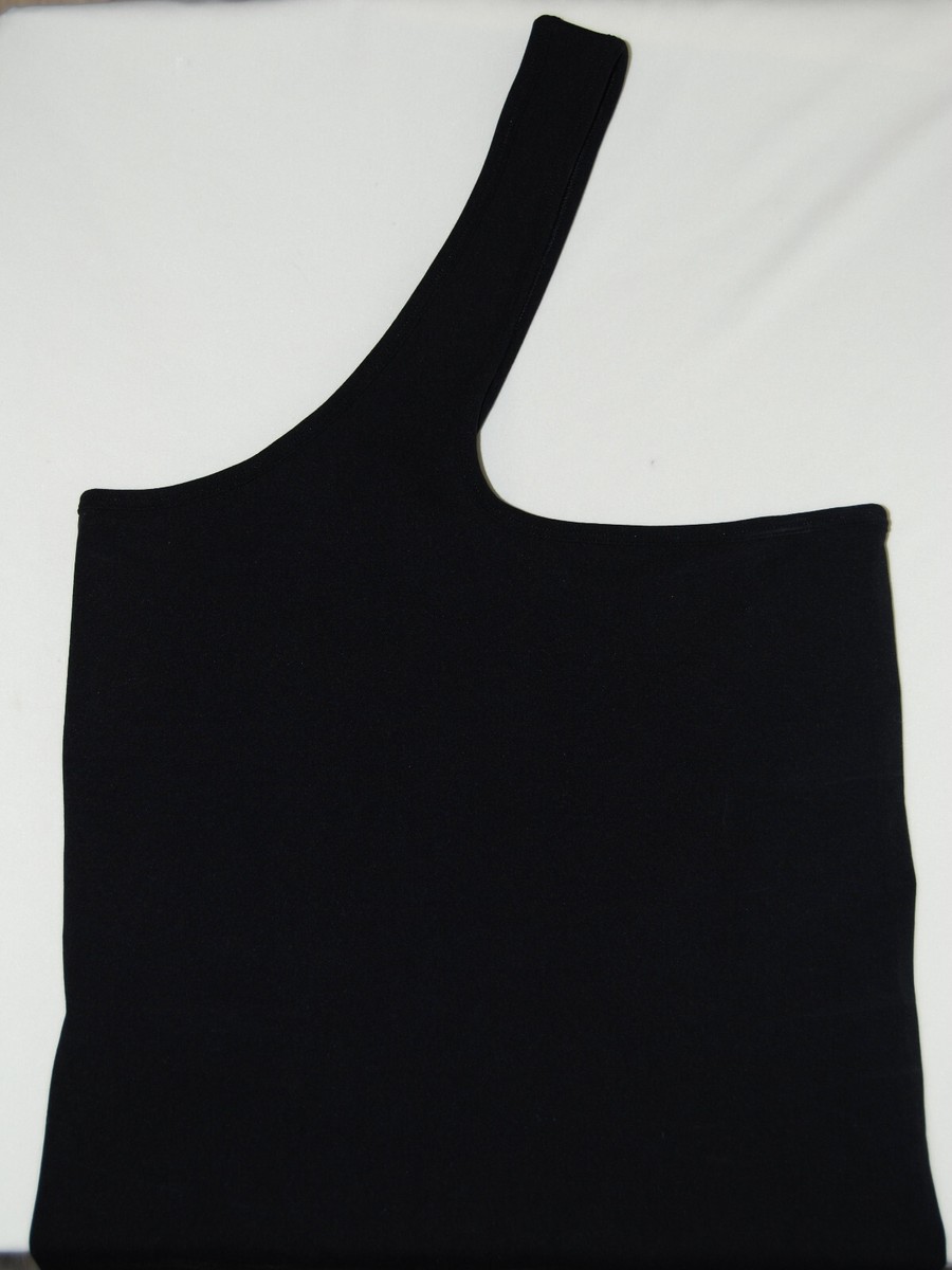 NWT Helmut Lang Core Black One-Shoulder Seamless Foundation Cutout