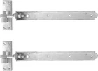 Adjustable Gate Hinges 12" - 36" Hook And Band Galvanised Heavy Duty PAIR