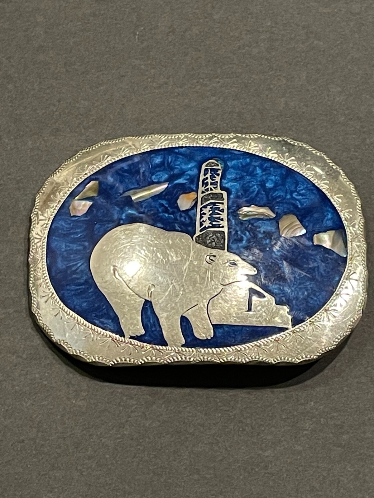 POOL ARCTIC ALASKA POLAR BEAR Metal Custom Made Belt … Gem