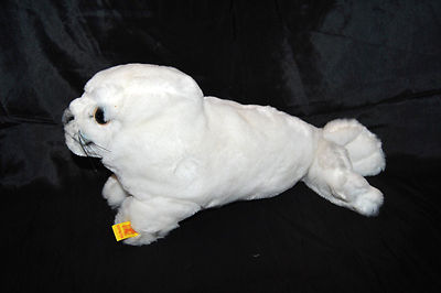 Vintage STEIFF YOUNG SEAL BABY  ''Cosy Heuler'' Button Tag  ID# 5374/35 W. Germany