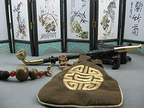 SET PIPE FUMO TABACCO SAMURAI KISERU GIAPPONESE SET stile EDO nuovissimo - Foto 2 di 4