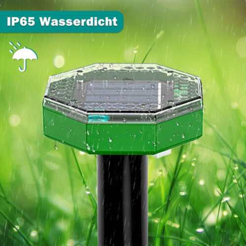 Maulwurf Vertreiber 8 Stück Maulwurfschreck Wühlmausschreck Solar Ultraschall - Bild 8 von 16