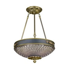 Waldorf Astoria Empire Cut Glass Dish Pendant Light