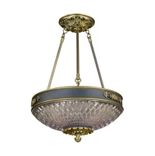 Waldorf Astoria Empire Cut Glass Dish Pendant Light