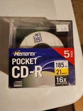 Memorex 5-Pack 185MB 210-Minute 3" Pocket CD-R