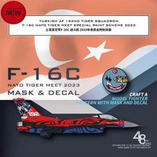 1/48 Turkish F-16C Nato Tiger Meet 2023 Mask Decal f Kinetic K48102/Tamiya 61106