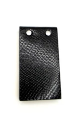 Flip Pad Note Pad Leather Cover 3x5 Refillable 142 Lined Pages Black Snake Embos