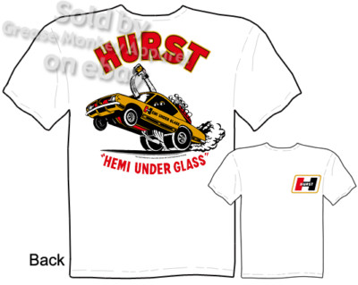 Hemi Under Glass Hurst T shirt Speed Shop Clothing Tee Sz M L XL 2XL 3XL
