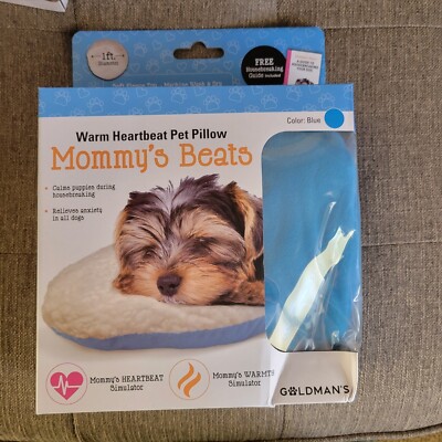 Goldmans Mommy's Beats Warm Heartbeat Pet Pillow Blue 