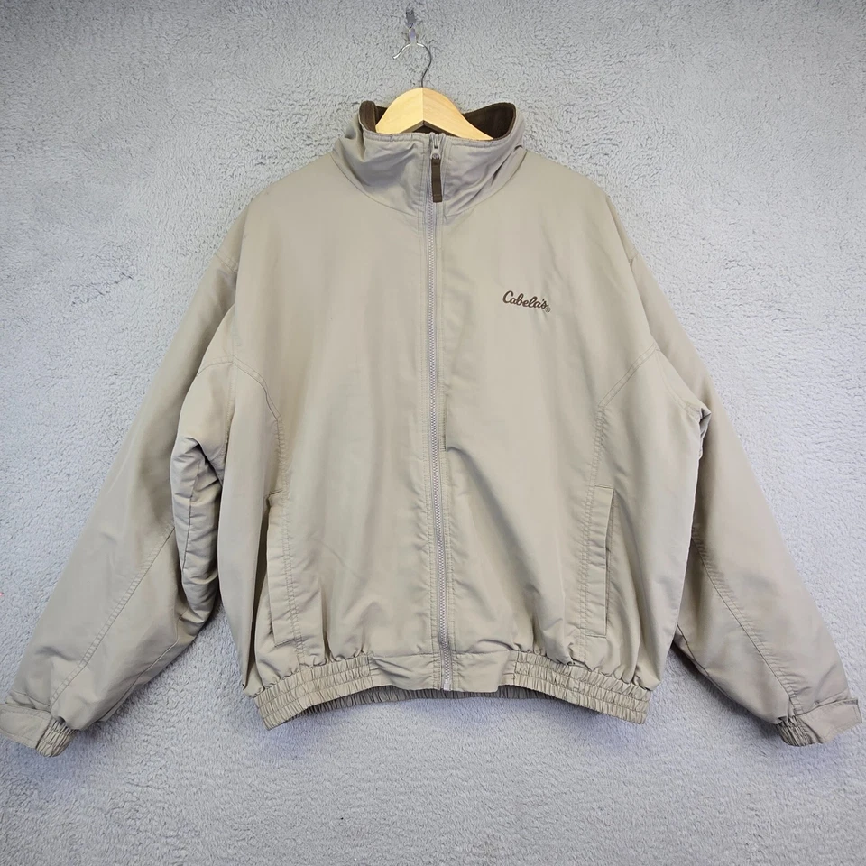 Chaqueta Cabelas Para Hombres XL Marrón Forrada de Vellón Bombardero Cálido Invierno Abrigo Ropa de Trabajo Suelta Foto 2 de 4