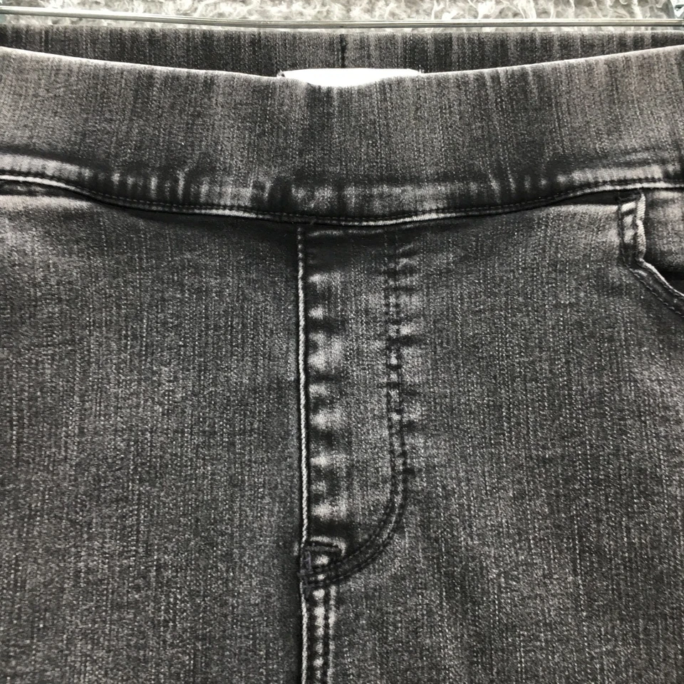 Pantalones de mezclilla Lane Bryant tiro alto para mujer 18 (38x28 real) mezcla de algodón negro Foto 3 de 4