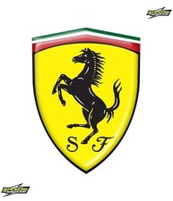 ADESIVO COMPATIBILE PER SCUDERIA FERRARI in RESINA 3D 6x4,5 logo auto moto casco