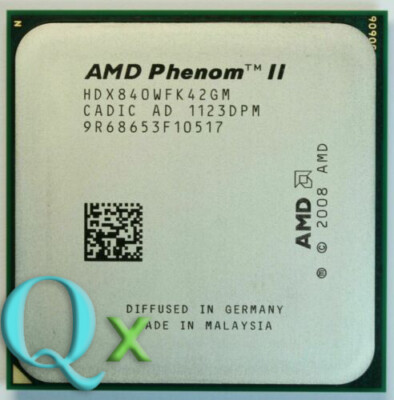 AMD Phenom II X4 840 Socket AM3 CPU Processor Quad-Core 3.2 GHz 95W