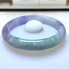 Certified Lavender Green 58-59mm Natural Burma A Jade jadeite Bangle Bracelet
