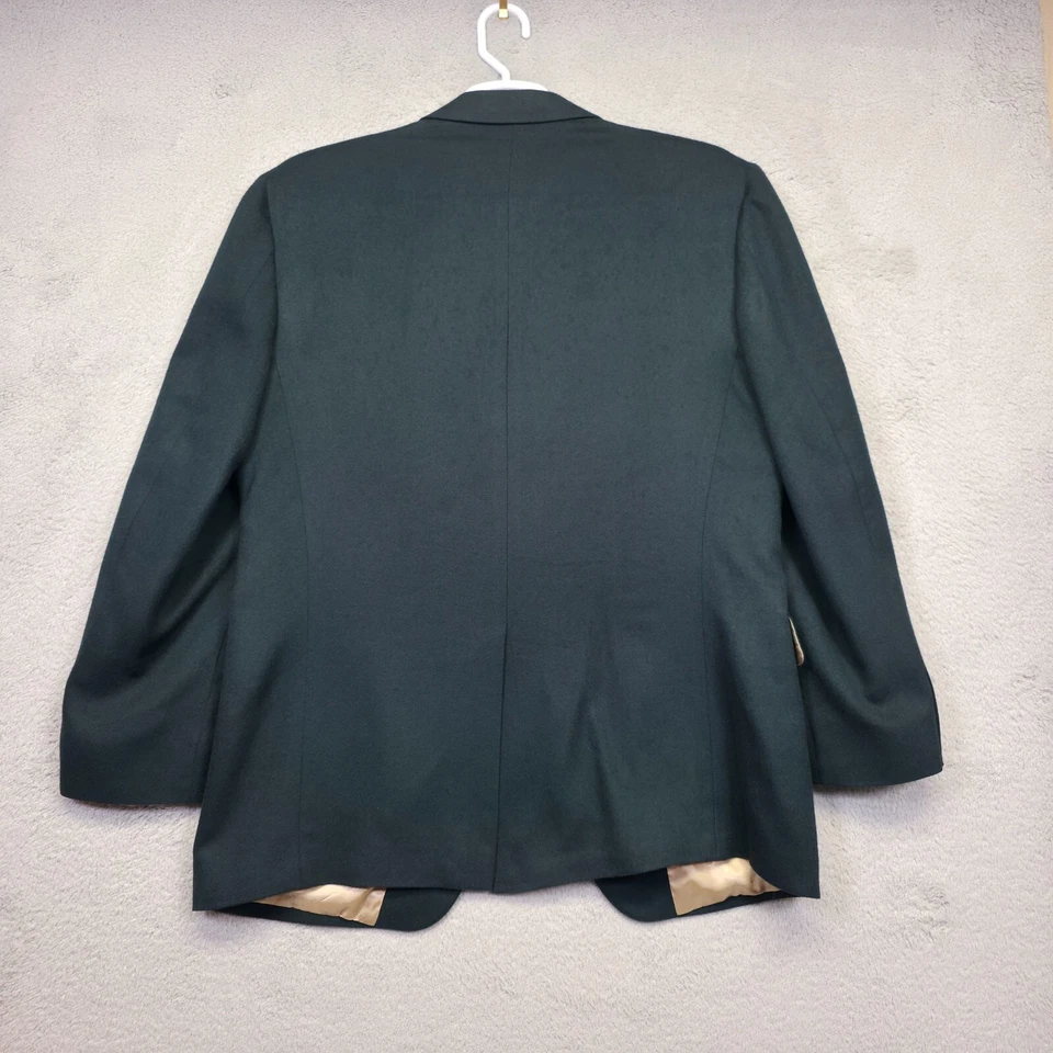 Blazer masculino vintage Nordstrom Loro Piana 44L tweed cabelo de camelo verde LEIA FALHAS - Imagem 3 de 4