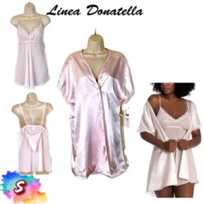 NWD Linea Donatella S Siren Satin Robe, Nightgown  Thong Lingerie Set SYR090