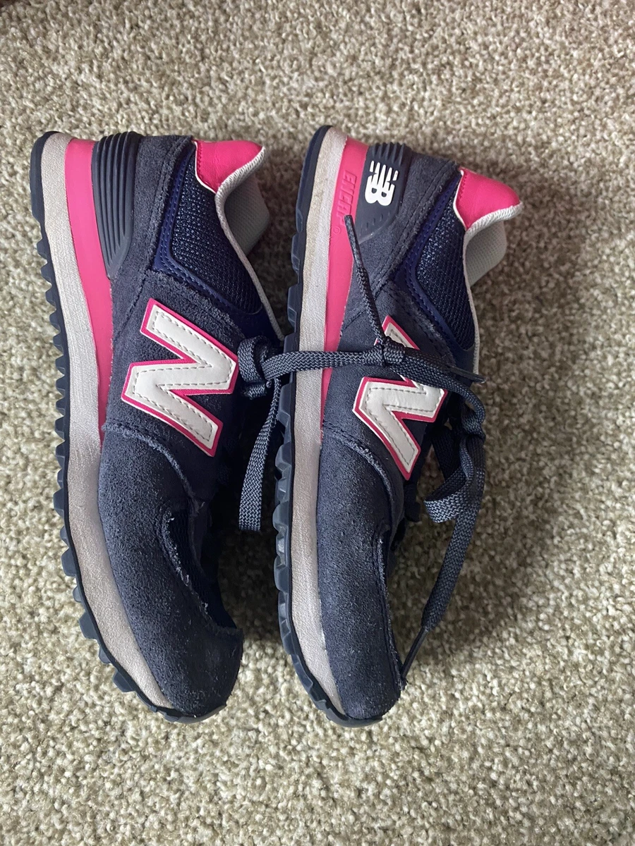 Pink and clearance navy new balance
